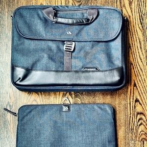 Collins Collection by Brenthaven - Slim Laptop Brief (blue-gray color)